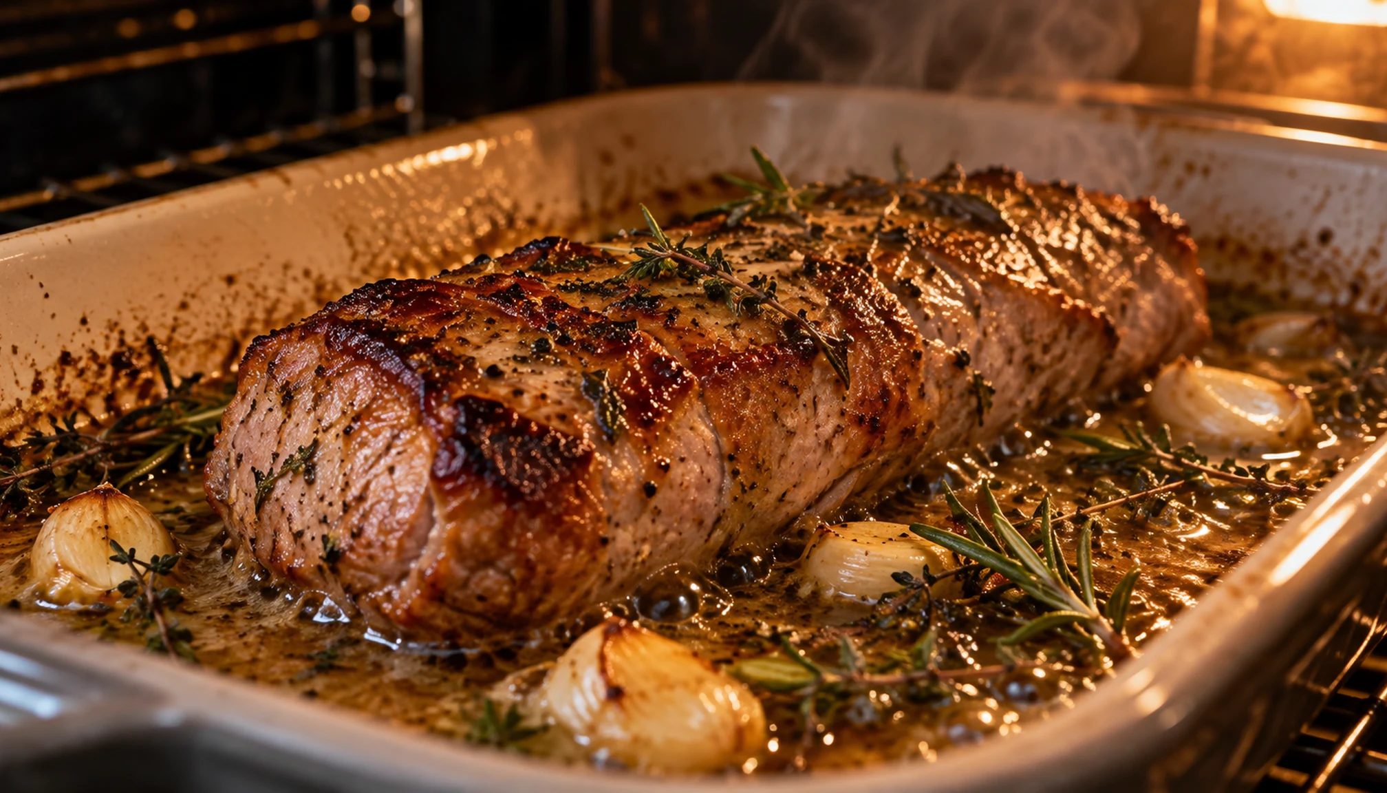Détail des ingrédients et textures pour cuisson filet mignon au four