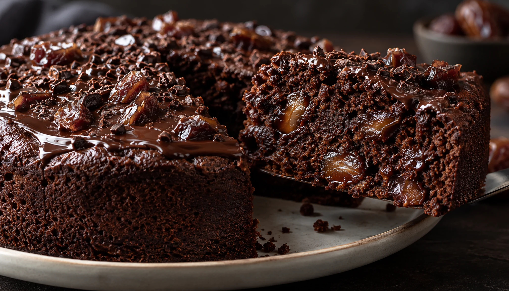 Détail des ingrédients et textures pour gâteau au chocolat sans sucre