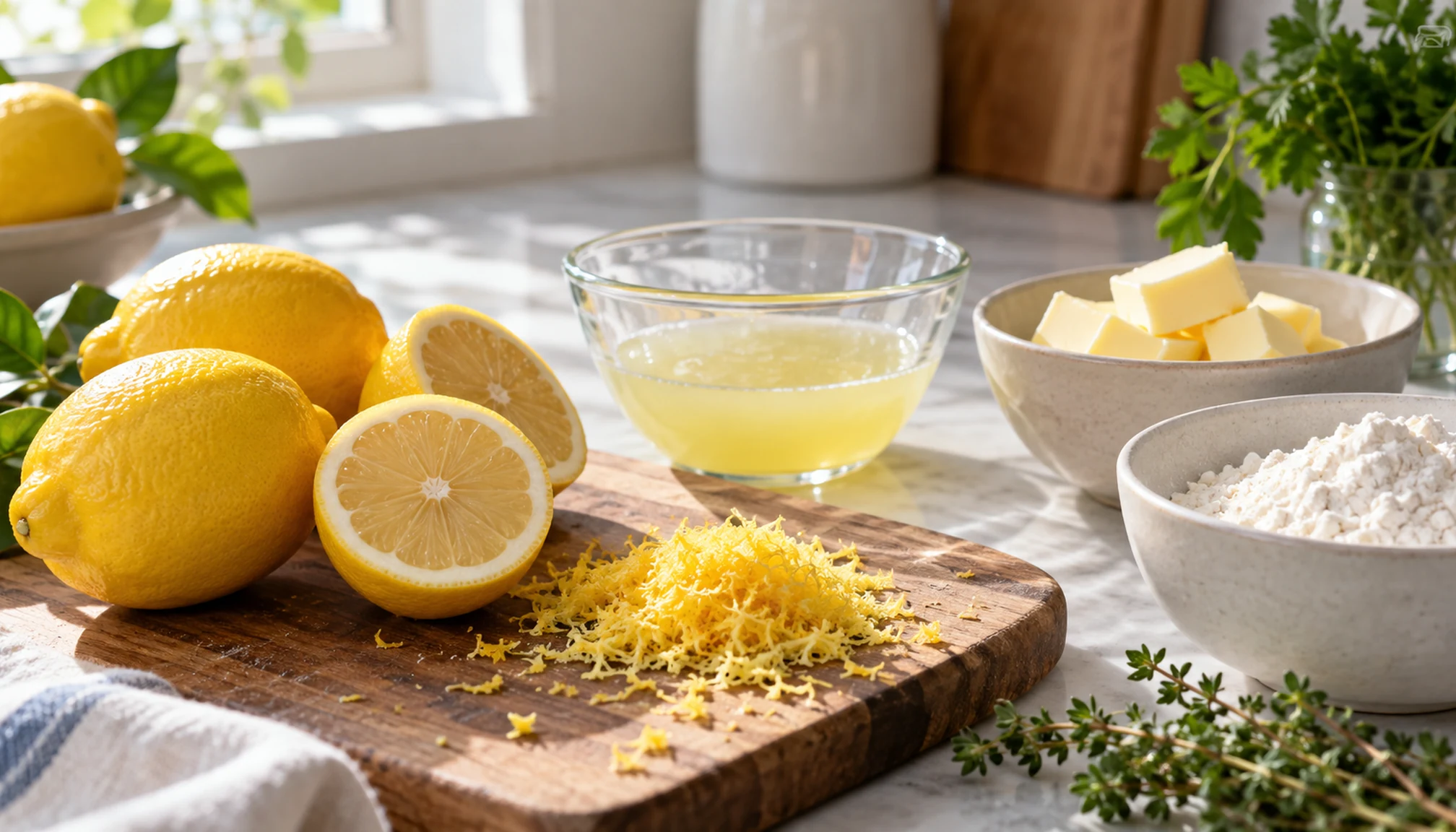 Préparation culinaire autour de que faire avec du citron sur un plan de travail