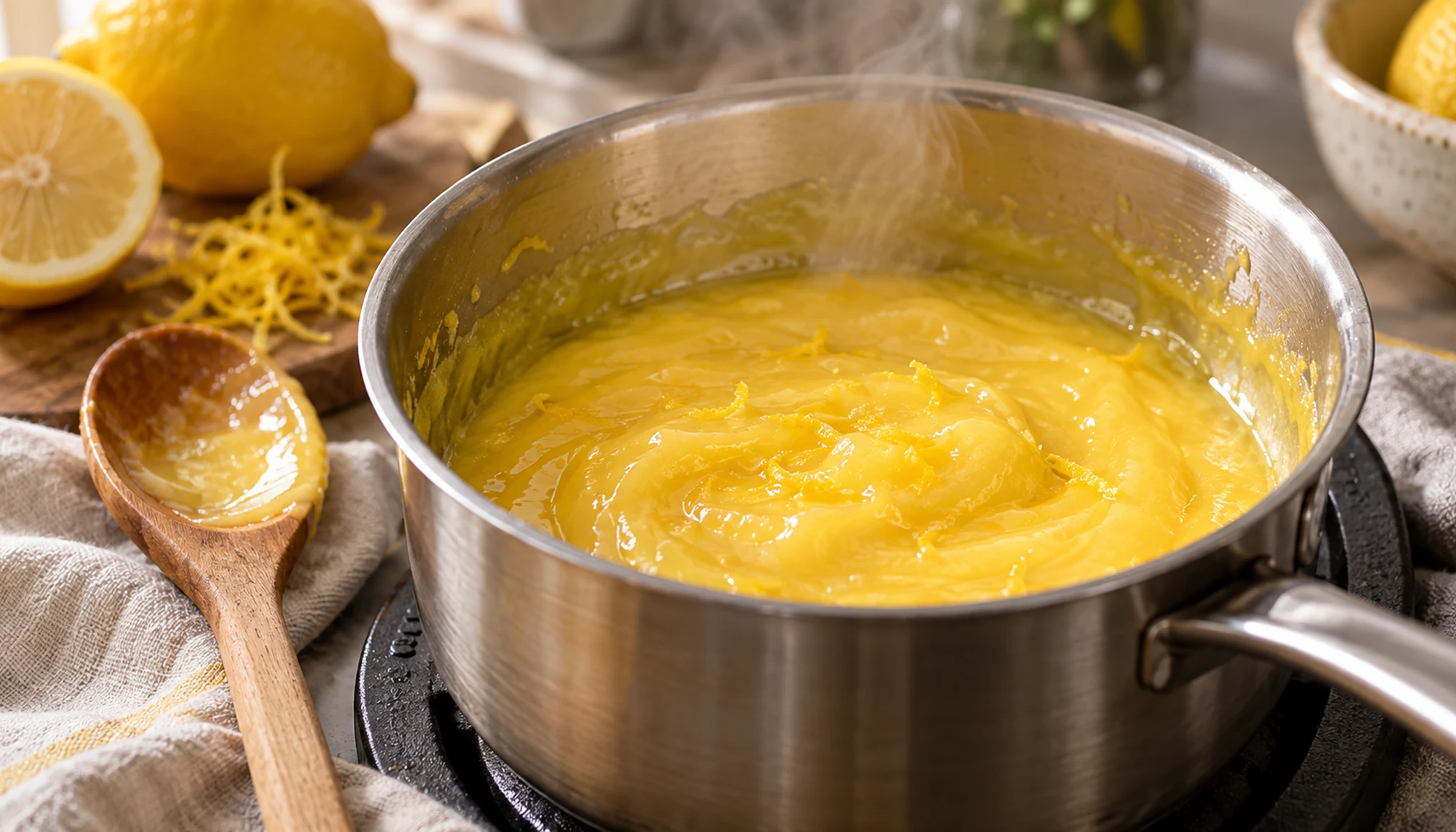 Détail des ingrédients et textures pour que faire avec du citron