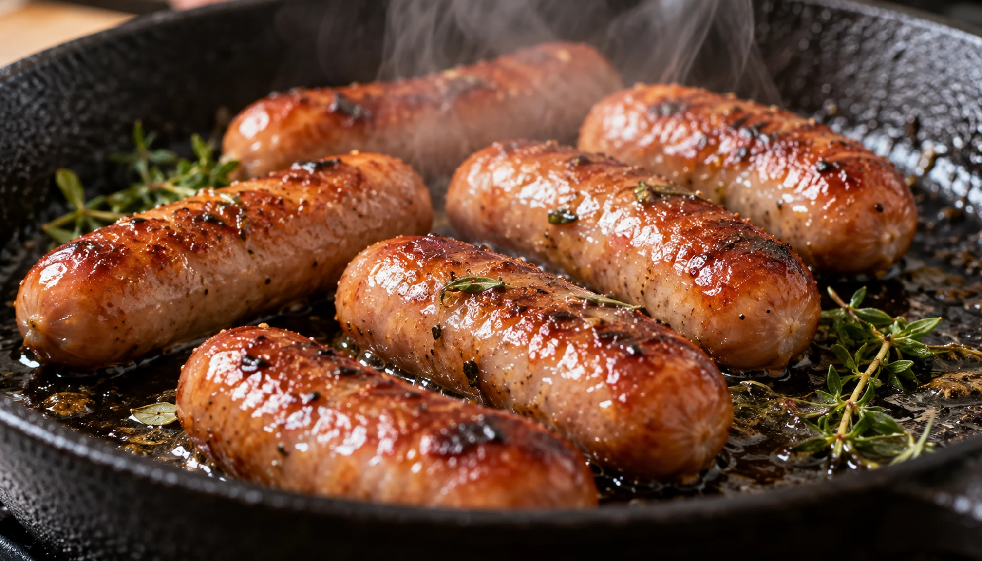 Détail des ingrédients et textures pour saucisse knacki
