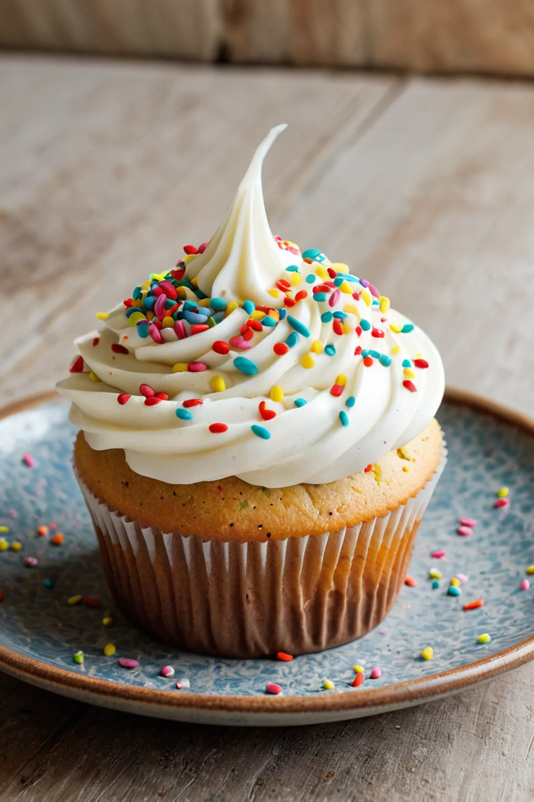 Cupcake avec glaçage blanc