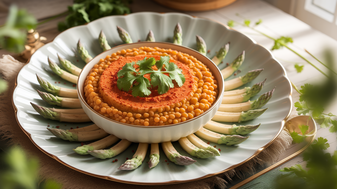 découvrez notre dahl de lentilles corail et asperges, une recette savoureuse qui vous emmène dans un voyage culinaire inspirant. ce plat réconfortant, riche en couleurs et en saveurs, allie parfaitement les lentilles corail nutritives à la fraîcheur des asperges. idéal pour les amateurs de cuisine végétarienne, il ravira vos papilles et égayera vos repas.