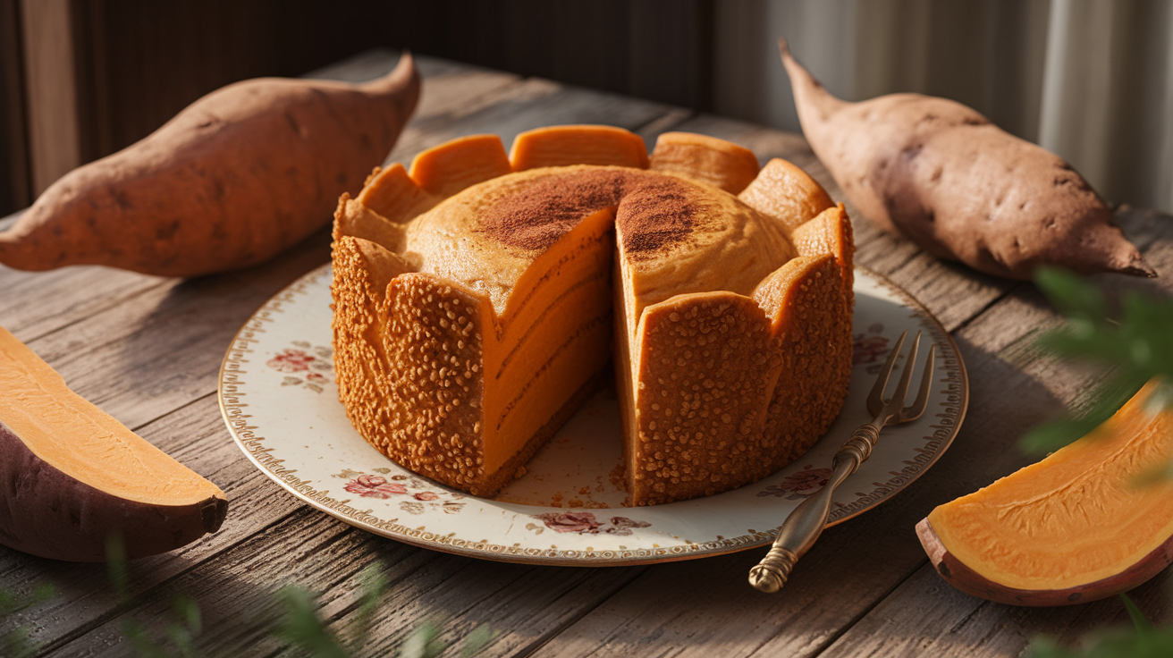 découvrez le gâteau de patates douces, un dessert réconfortant qui allie douceur et saveurs irrésistibles. parfait pour célébrer les moments de partage, ce délice réchauffera vos cœurs et émerveillera vos papilles. à savourer sans modération !